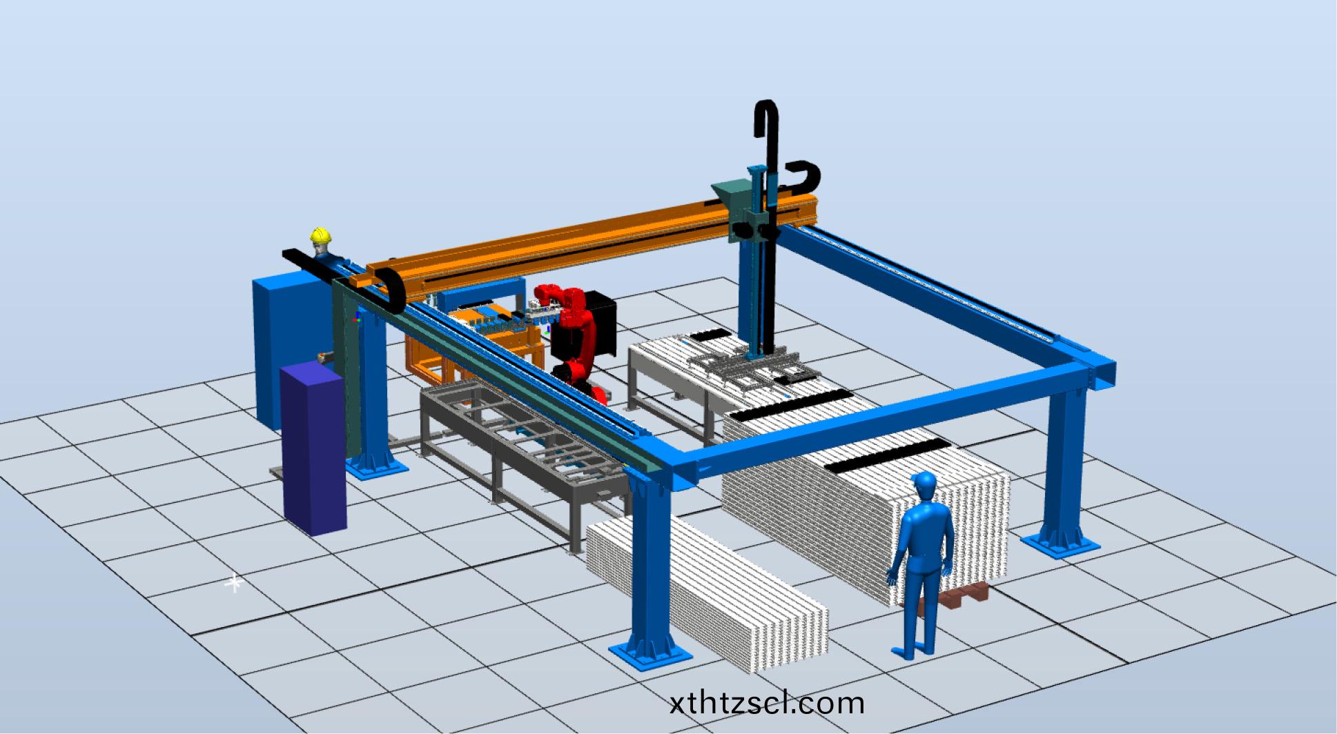 光(guang)伏鋁型材塗膠機器人
