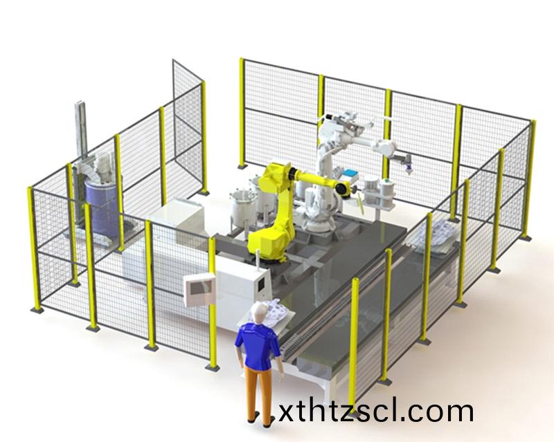 多工(gong)位(wei)自(zi)動流水線塗膠工作站