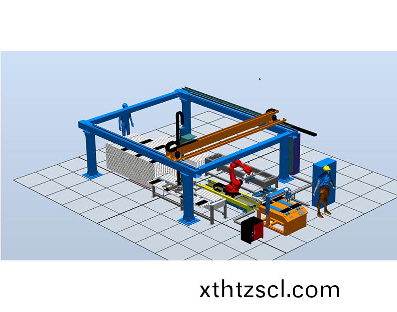 光(guang)伏鋁(lv)型材塗膠機器人生産線(xian)
